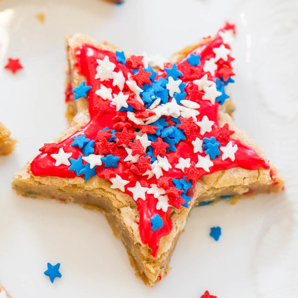 Red, White, and Blue Star Cookies